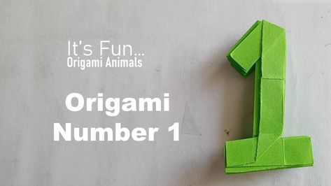 1 Origami Number One, One Origami, Easy Numbers Origami, paper numbers one origami Origami Numbers, Subscribe My Youtube Channel, Easy Origami, Origami Animals, Origami Tutorial, Origami Easy, Origami Paper, My Youtube Channel, Number One