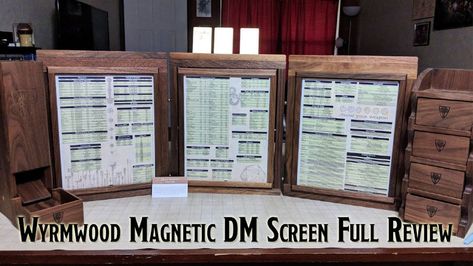 13 Easy DIY DM Screen Ideas Dm Setup Dnd, Dungeon Master Screen Diy, Custom Dm Screen, Dm Screen Diy, Wyrmwood Gaming, Dragons Reference, Embroidery Floss Storage, Gaming Supplies, Dnd Crafts