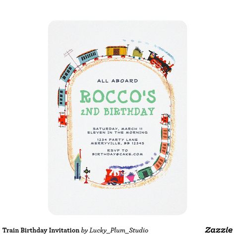 Train Birthday Party Invitations, Train Birthday Invitation, Birthday Invitation Message, Train Theme Birthday Party, Train Invitation, 2nd Birthday Boys, Train Theme, Halloween Birthday Invitations, Trains Birthday Party