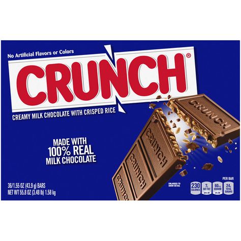 Crunch Candy Bar, Chocolate Crunch Bars, Nestle Milk, Nestle Crunch, Crunch Bars, Online Chocolate, Individually Wrapped Candy, American Chocolate, Nutter Butter Cookies