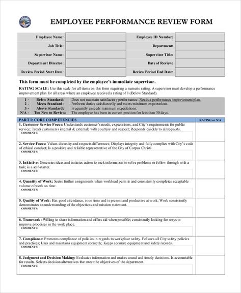 FREE 10+ Sample Employee Performance Review Forms in MS Word | PDF Employee Development Plan, Hr Infographic, Recipe Template Printable, Employee Performance Review, Evaluation Employee, Employee Performance, Review Template, Evaluation Form, Annual Review