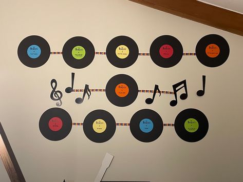 Tema Pensi, Beatles Birthday Party, Beatles Birthday, Diy Tableau, Music Instruments Diy, Diy Instruments, Room Door Design, 70s Music, Camping Decor