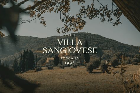 Villa Sangiovese - Brand Identity on Behance Hospitality Branding, Yt Thumbnail, Hotels In Tuscany, Luxury Logos, Travel Calendar, Mises En Page Design Graphique, Luxury Website, Freelance Design, Luxury Hospitality