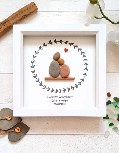 Personalised Anniversary,Engagement Pebble Art Picture A unique couple gift idea for special occasions #pebbleartgift #boyfriendanniversar #1stanniversarygift #countryfarmhouse #anniversary #engagementgift #handmadewithlove #handmadegift #shoplocal #shopssmall #personalisedgift #weddingpresent #couplegift https://etsy.me/3JxlOPh https://etsy.me/3FEi9hC Anniversary Gift Ideas For Him Boyfriend, Idea For Anniversary, 1st Year Anniversary, Handmade Anniversary Gifts, Anniversary Crafts, Diy Anniversary Gift, Boyfriend Anniversary, Anniversary Art, Diy Anniversary