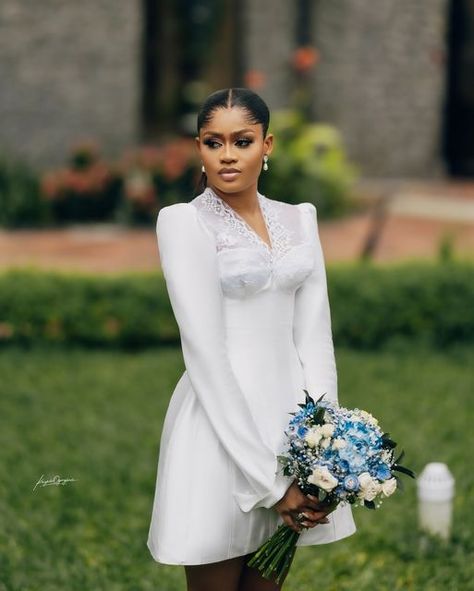 Simple Court Wedding Dress In Nigeria, Court Wedding Dress In Nigeria, Bridal Shower Dresses For The Bride, Court Wedding Outfit The Bride, Civil Wedding Gown, Civil Wedding Outfit, Court Wedding Dress, Civil Wedding Dresses Courts, Court Gown