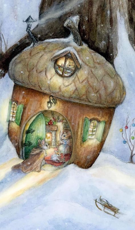 Illustration Board, Storybook Art, 2023 Calendar, New 2023, Fairytale Art, Dessin Adorable, Winter Art, Fairy Houses, Woodland Creatures