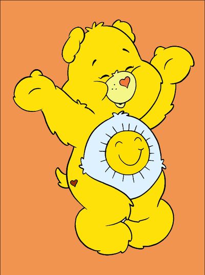 Funshine Bear Aesthetic, Care Bears Aesthetic, Yellow Care Bear, Tye Dye Wallpaper, Bears Aesthetic, Sunshine Bear, Care Bear Tattoos, Sunshine Tattoo, Bear Icon