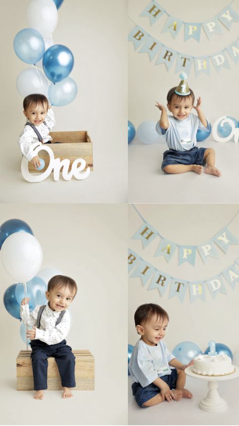 1st birthday cake smash for baby boy. Blue and white with One sign, balloons and bunting. In-home session, Goa 1yr Baby Boy Photoshoot, Baby Boy Photo Shoot Ideas 1 Year At Home, 1st Bday Decoration Ideas Boy, Baby’s First Birthday Ideas For Boys, 1st Birthday Photoshoot Ideas At Home, Home Cake Smash Photo Shoot, Baby Boy Birthday Photoshoot Ideas, First Birthday Boy Photoshoot Ideas, Baby Smash Cake Ideas