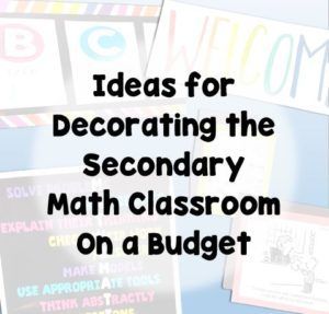 Ideas for decorating middle and high school math classrooms without spending much money! Math Decorations, Classroom Organization High School, Secondary Math Classroom, Middle School Classroom Decor, Math Bulletin Boards, High School Math Classroom, Math Classroom Decorations, Classroom Decor High School, Middle School Math Classroom