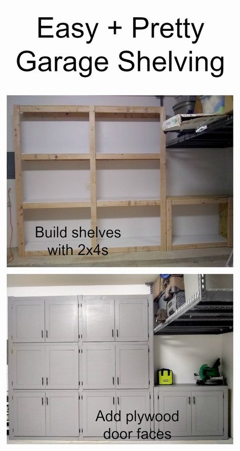 Build Garage, Garage Floor Paint, Garage Shelves, Room Storage Diy, Garage Storage Shelves, Garage Organization Diy, Garage Remodel, Diy Garage Shelves, Diy Garage Storage