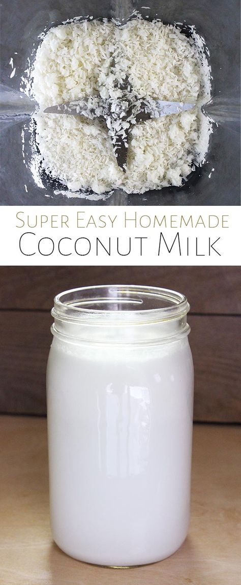 Coconut Recipes Easy, Homemade Coconut Milk, Make Coconut Milk, Dairy Free Alternatives, Coconut Milk Recipes, Nut Milk Bag, Raw Coconut, Vegan Milk, Easy Homemade Recipes