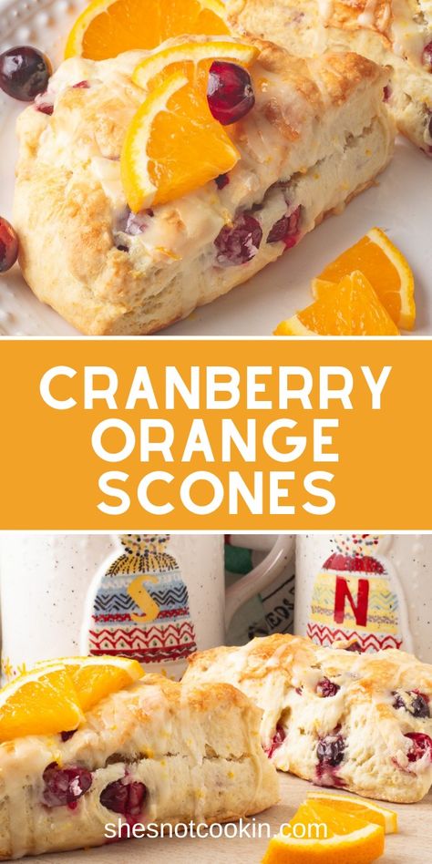 Cranberry orange scones on a wooden board. Perfect Scones Recipe, Orange Scones Recipe, Breakfast Scones, Baking Scones, Cranberry Orange Scones, Fruit Scones, Cranberry Scones, Scones Recipe Easy, Orange Scones