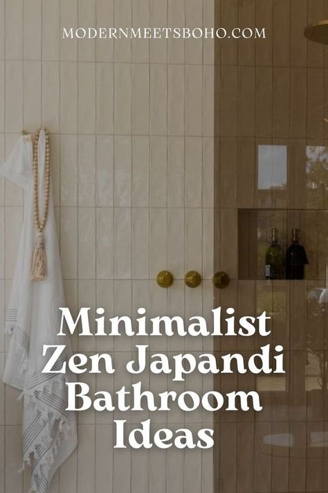 Find minimalist Zen Japandi bathroom ideas that combine Scandinavian 'hygge' with Japanese minimalism. Create a serene, functional Japandi-style bathroom with these modern Zen design tips. Explore the best minimalist zen Japandi bathrooms here! Japanese Inspired Bathroom, Japandi Bathroom Ideas, Zen Style Interior, Japandi Bathroom Design, Japanese Style Bathroom, Japandi Bathroom, Japanese Bathroom, Master Bath Design, Minimal Bathroom