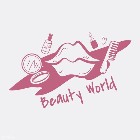 Beauty Logo Makeup, Cosmetics Logo, Logo Nail, Logo Online Shop, Makeup Illustration, Hair Salon Logos, Logo Makeup, Makeup Artist Logo, Pink Powder