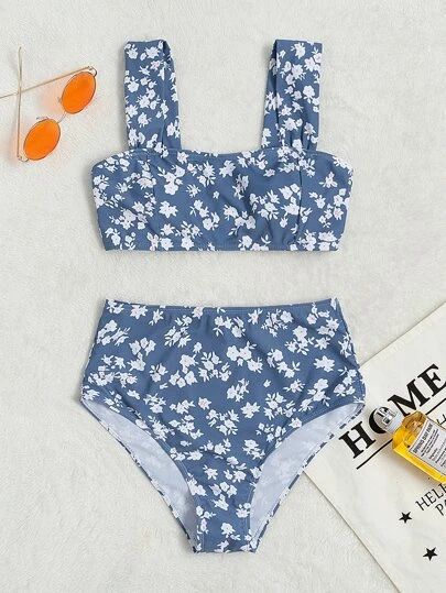 Beachwear | Swimwear & Cover Ups | SHEIN USA Swimsuits For Teens Two Piece, High Waisted Two Piece Swimsuit, Cute Summer Bikinis Modest, Cute Swimsuits One Piece, Cute Swimsuits For Teenagers, Bathing Suit For Body Type, Cute Swimming Suits, Cute Swim Suits, Preppy Bathing Suit