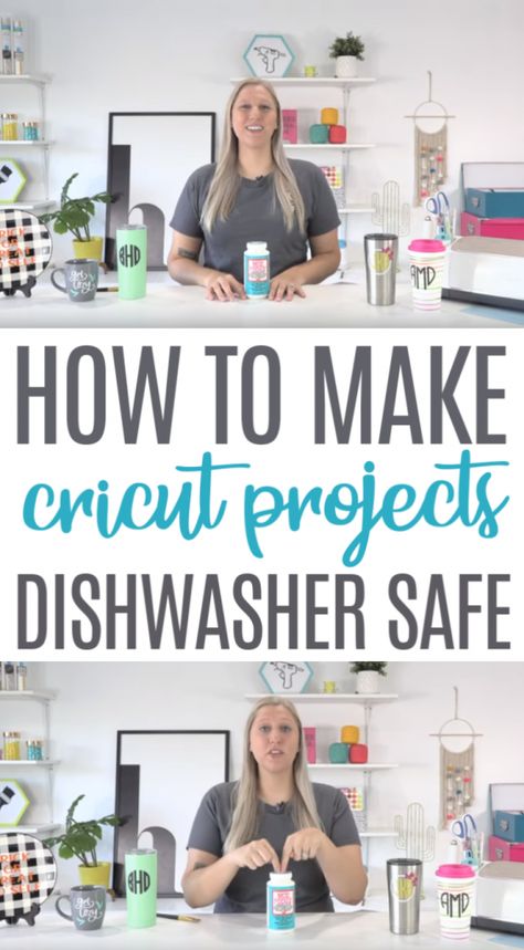 How To Make Cricut Projects Dishwasher Safe - Makers Gonna Learn Wooden Box Cricut Ideas, Cricut Gift Ideas For Students, Decal For Cricut Machine, Silhouette Vinyl Projects Ideas, Cricut Work Station Ideas Diy, Crafts With Cricut Explore Air 2, Cricuit Tumblr Ideas, Best Vinyl For Glassware, Vinyl Glass Ideas