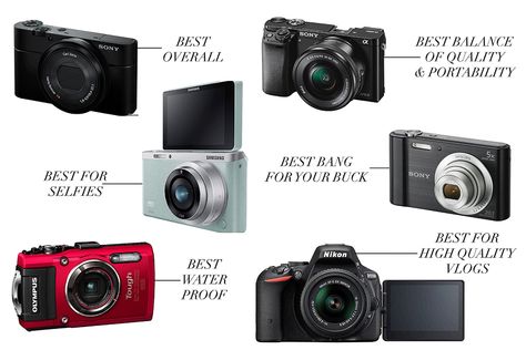 Cheap Cameras For Vlogging, Beginner Camera For Youtube, Cheap Camera For Vlogging, Best Film Camera For Beginners, Travel Camera Aesthetic, Different Types Of Cameras, Digital Cameras To Buy, Vlogging Camera Beginner, Best Travel Camera For Beginners