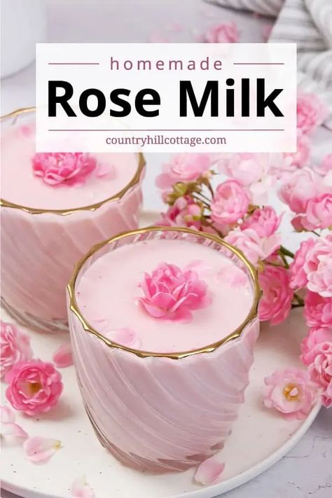 Rose Milk Tea, Easy Rose, Kitchen Witch Recipes, Milk Tea Recipes, Reflux Diet, Rose Flavored, Rose Milk, Milk Recipes, Acid Reflux