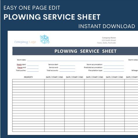 PLOWING SERVICE SHEET Download and edit to your business needs. Format: Microsoft Word • 1 page document - PLOWING SERVICE SHEET Snow Removal Contract, Contractor Contract, Cleaning Contracts, Construction Contract, Microsoft Word Document, Receipt Template, Contract Agreement, Sheet Template, Word Document