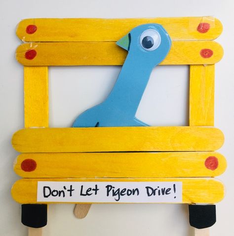 Don’t Let Pigeon Drive the Bus Pigeon Bus Craft, No Willems Craft, Mo Willems Crafts Preschool, Don’t Let The Pigeon Drive The Bus Activities, Mo Willems Pigeon Craft, Don't Let The Pigeon Drive The Bus Craft, Don't Let The Pigeon Drive The Bus, Mo Willems Activities Preschool, Mo Willems Crafts