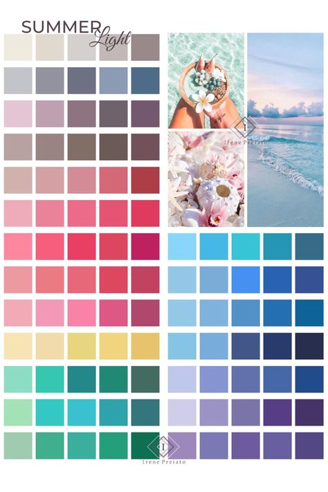 Color Palette Light Summer, Summer Color Season Palette, Summer Season Colour Palette, Summer Outfit Color Palette, Summer Spring Color Palette, Light Summer Clothes Color Palettes, Cool Summer Colour Palette Outfits, Summer Light Color Palette, Shaded Soft Summer Color Palette