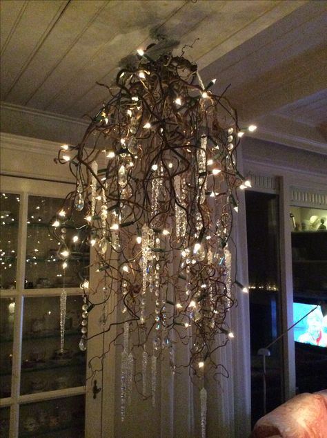 Diy Branch Chandelier, Nature Chandelier, Fairytale Home Decor, Twig Chandelier, Driftwood Chandelier, Dark Home Decor, Dark Home, Driftwood Art, Dream House Decor