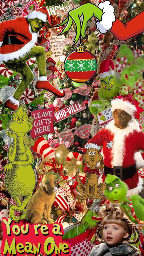 #grinch #grinchmas #christmas Christmas Backgrounds The Grinch, Whoville Christmas Background, Grinch And Cindy Lou Wallpaper, Grinch Cover Photo, Grinch Holding Ornament Wallpaper, Merry Christmas Wallpaper Grinch, The Grinch Collage Wallpaper, Cute Christmas Wallpapers Aesthetic Grinch, The Grinch Watch Face