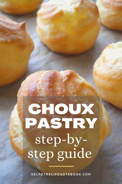 Choux Pastry Recipe, Recipe Notebook, Cream Puff Recipe, Pastry Cook, Rasa Malaysia, Pastry Recipe, Puff Recipe, Veggie Wraps, French Pastry