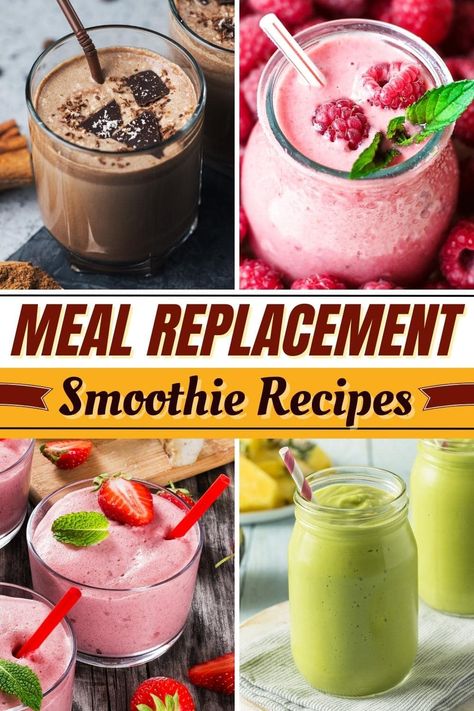 Start your day with something sweet thanks to these delightful and filling meal replacement smoothie recipes. And hey, they're great for lunch too! Dinner Smoothie Recipes, Coffee Protein Smoothie, Dinner Smoothie, Best Meal Replacement, Filling Smoothie, Smoothie Breakfast, Lunch Smoothie, High Protein Smoothies, Protein Smoothie Recipes