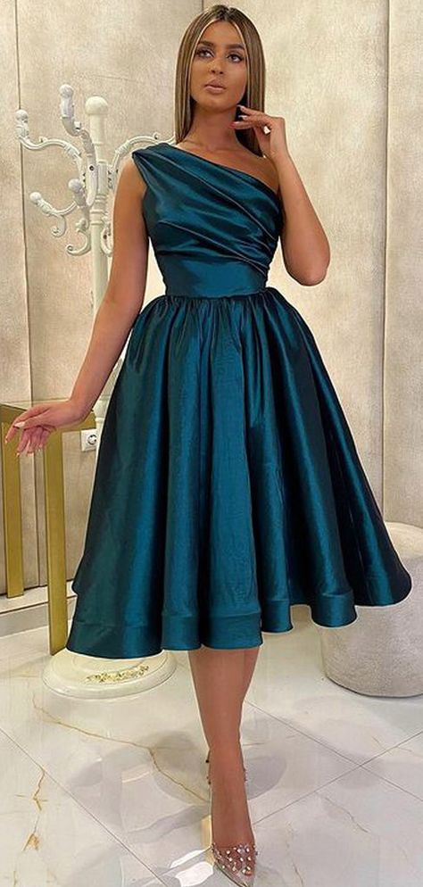 Popular One-shoulder A-line Homecoming Dresses,SF0037 – SofieBridal Formal Midi Dress Classy, Outstanding Outfits, High Split Dress, Split Prom Dresses, Cheap Cocktail Dresses, Fall Wedding Guest, Cocktail Dresses Online, Dinner Dress Classy, A Line Cocktail Dress