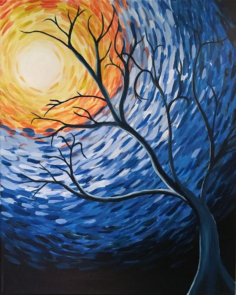 Impressionism Tree and Sun on Behance Modern Art Impressionism, Impressionism Art Painting, Simple Impressionism Art, Expressionism Painting Easy, Impressionist Art Easy, Impressionism Painting Easy, Abstract Impressionism Art, Easy Impressionism Art, Impressionism Art Easy To Draw