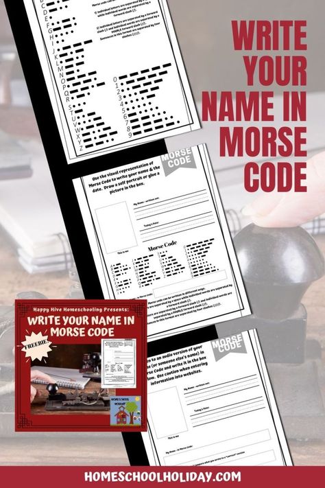 Morris Code, Computer Classroom, Samuel Morse, Homeschool Holidays, Ham Radio Operator, Worksheet For Kids, Write Your Name, Text Messaging, Teacher Mom