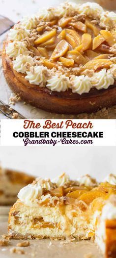 Peach Cobbler Cheesecake Recipe, The Best Peach Cobbler, Peach Cobbler Cheesecake, Best Peach Cobbler, Caramelized Peaches, Peach Cheesecake, Southern Peach Cobbler, Easy Peach Cobbler Recipe, Cookies Cupcake