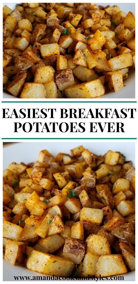 Essen, Homemade Breakfast Potatoes, Breakfast Potatoes Easy, Easiest Breakfast, Potato Breakfast Recipes, Breakfast Potatoes, Homemade Breakfast, Best Breakfast Recipes, Breakfast Meal Prep