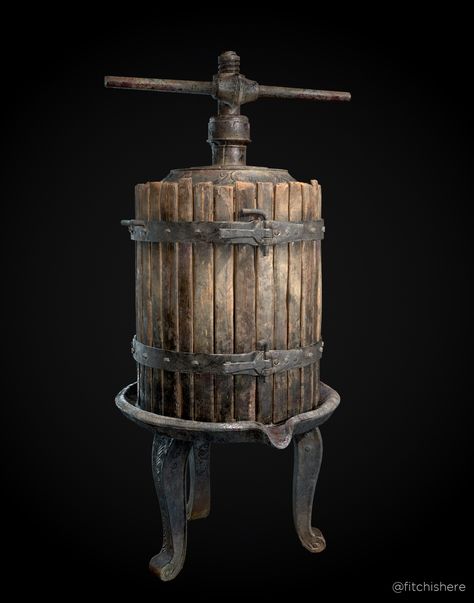 Barrel Projects, Vikings Game, Wine Press, Props Concept, Medieval Ages, Game Props, Vintage Dollhouse, Wine Barrel, Environment Concept Art