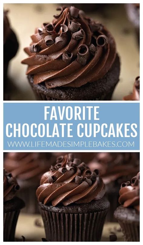 Moist, rich, cupcakes with intense chocolate flavor in every bite. These are the ultimate chocolate cupcakes! #ultimatechocolatecupcakes #chocolatecupcakes #cupcakes #chocolatecake Jumbo Chocolate Cupcakes, Rich Cupcakes, Chocolate Cupcakes Recipes, Cupcakes With Chocolate Chips, Easy Chocolate Cupcakes, Choc Cupcakes, Easy Chocolate Cupcake Recipe, Chocolate Cupcake Recipe, Best Chocolate Cupcakes