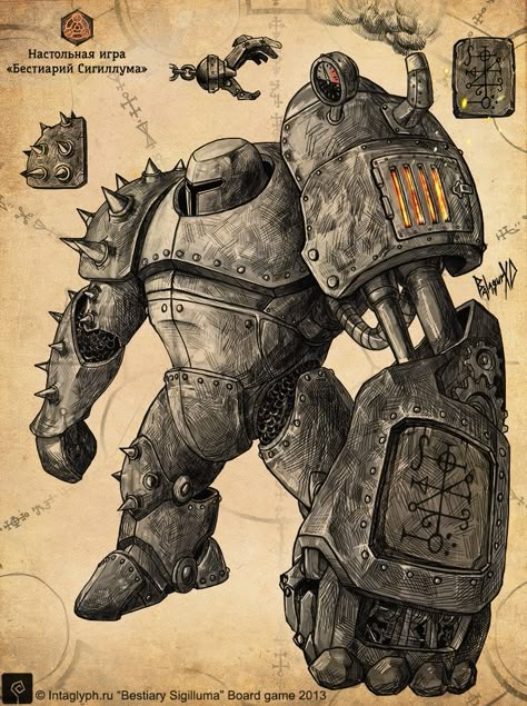 Ilustraciones Robot Ideas, Steampunk Robot, Mechanical Arm, الفن الرقمي, Vintage Steampunk, Arte Robot, 다크 판타지, Monster Concept Art, 캐릭터 드로잉