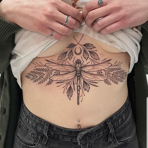 Art Nouveau Tattoo Sternum, Sternum Tattoo Ideas, Wicca Tattoo, Sternum Tattoos, Sternum Tattoo Design, Underboob Tattoo Designs, Pretty Tattoo, Nouveau Tattoo, Underboob Tattoo