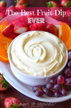 Fruit Dip with only 3 ingredients! Low fat vanilla yogurt, vanilla pudding mix, and lite cool whip. Yumm! Best Fruit Dip Ever, The Best Fruit Dip, Appetizer Foods, Best Fruit Dip, Fruit Dips, Mix Fruit, Fruit Dips Recipes, Sweet Dips, Taco Dip