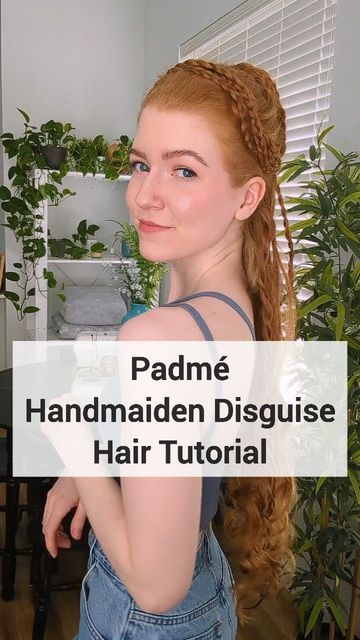 Ryan Terhune on Instagram: "Here's how to do Padmé's Handmaiden Disguise hairstyle that she wears when she first visits Tatooine. #starwars #starwarshair #hairtutorial #hairstyle #halfuphalfdownhairstyle #padme #padmeamidala #starwarsprequels #starwarsepisode1 #thephantommenace #hellothere #nerdyhair #fantasyhair" Star Wars Updo, Star Wars Female Hairstyles, May The 4th Hairstyles, How To Do Padme Hair, Padme Amidala Hairstyles Tutorial, Padme Hairstyles Tutorial, Padme Inspired Hair, Star Wars Hairstyles Padme, Padme Amidala Hair Tutorial