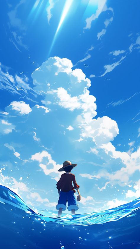 free wallpapers 4K luffy, one piece, anime, character, guy, sea, clouds, sky, art for mobile and desktop One Piece Aesthetic, Sea Clouds, Trippy Cartoon, Cracked Wallpaper, Dark Black Wallpaper, Deadpool Wallpaper, Cool Pictures For Wallpaper, One Piece Wallpaper Iphone, Hd Anime Wallpapers