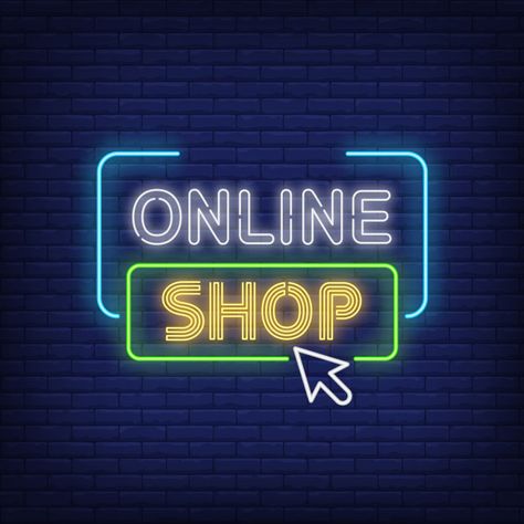 Neon Sign, Online Shop, Neon, Wall