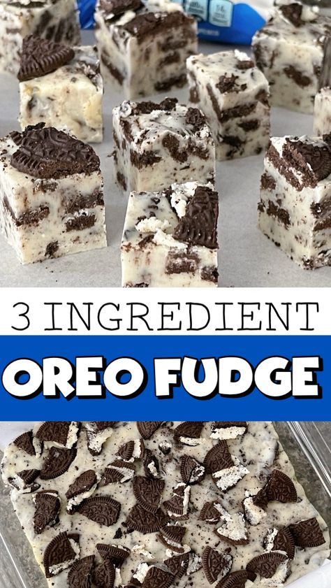 Indulge in the heavenly delight of easy cookies & cream fudge, a simple yet delicious treat that will satisfy your sweet tooth. Made with just three ingredients and the iconic OREO cookies, this fudge is a divine combination of rich white chocolate and creamy cookies. The smooth texture melts in your mouth, while the chunks of OREO cookies add a delightful crunch. With its simplicity and heavenly taste, this cookies & cream fudge is a must-try for any dessert lover, especially for the holidays. Cookies And Cream Fudge, Fudge Ingredients, Oreo Fudge, Creamy Pudding, Candy Truffles, Fudge Easy, Truffle Recipe, Decadent Cakes, Dessert Lover