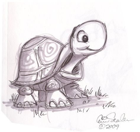 Pencil Sketches Of Animals, Cute Turtle Drawings, Turtle Sketch, Cartoon Drawings Of Animals, Turtle Drawing, Cute Turtle, Cute Turtles, A Turtle, Animal Sketches