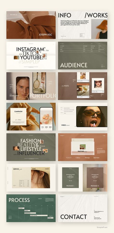 Media Kit Design, Graphic Design Portfolio Examples, Book Portfolio, Presentation Board Design, 잡지 레이아웃, 포트폴리오 레이아웃, Presentation Design Layout, Instagram Planner, Portfolio Examples