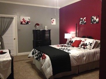 Maroon Bedroom, Marilyn Monroe Bedroom, Marilyn Monroe Room, Affordable Bedroom Furniture, Affordable Bedroom, Bedroom Remodel, Accent Wall Bedroom, Grey Bedroom, Bedroom Red