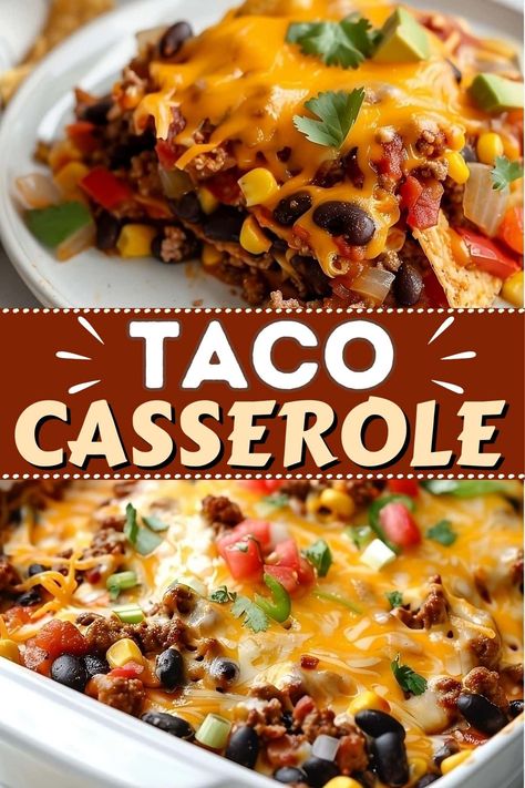 This heart taco casserole is bound to be a hit! Packed with ground beef, beans, corn, salsa, and gooey cheese, it's perfect for any fiesta. What To Do With Cooked Ground Beef, Fiesta Casserole Ground Beef, Best Taco Casserole Recipes, Easy Summer Dinners Ground Beef, Taco Meat Casserole Recipes, Taco Hamburger Recipes, Hamburger Dinner Recipes Ground Beef, Easy Taco Casserole Recipes, Taco Ideas For Dinner Ground Beef