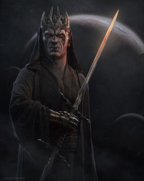 Star Wars Reimagined The Darth Nazgul, Jarad Vincent on ArtStation at https://www.artstation.com/artwork/6wwmr Witch King Of Angmar, Dark Lord Of The Sith, Star Wars Villains, Star Wars The Old, Old Republic, Jedi Sith, Star Wars Concept Art, Dungeons And Dragons Game, The Old Republic