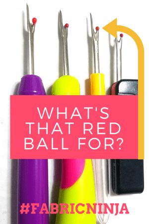 Whats that red ball for? All you need to know about seam rippers. Seam ripper review and tutorial. #sewing #seamripper #sewingbasics Sew Ins, Sewing Lessons, Seam Rippers, Sewing 101, Beginner Sewing Projects Easy, Red Ball, Techniques Couture, Seam Ripper, Sewing Diy