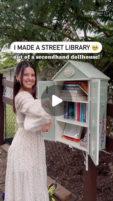 Diy Little Free Library Easy, Neighborhood Book Library Front Yards, How To Build A Little Free Library, Little Library Plans Diy, Mini Library Room, Bree Lenehan, Little Library Ideas, Diy Little Free Library, Little Free Library Ideas